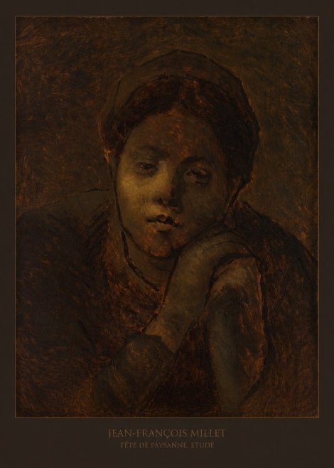 Jean-François Millet Tête De Paysanne, Étude No6 - Póster