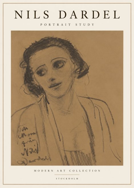 Nils Dardel Portrait Study No1 - Póster