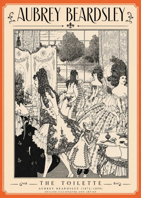 Aubrey Beardsley The Toilette No4 - Póster