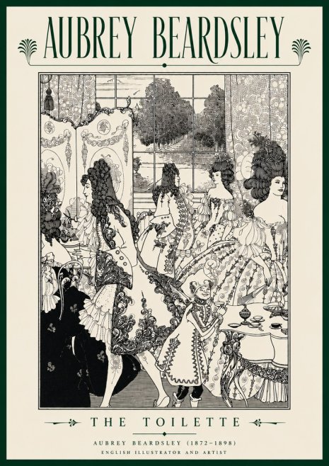 Aubrey Beardsley The Toilette No5 - Póster