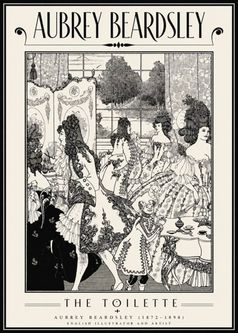 Aubrey Beardsley The Toilette No6 - Póster