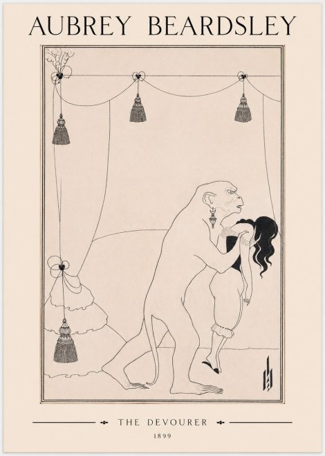 Aubrey Beardsley The Climax No3 - Póster