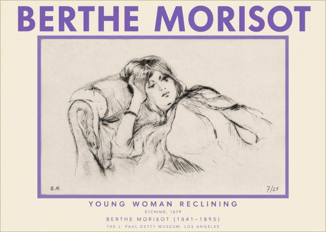Berthe Morisot Young Woman Reclining I No2 - Póster