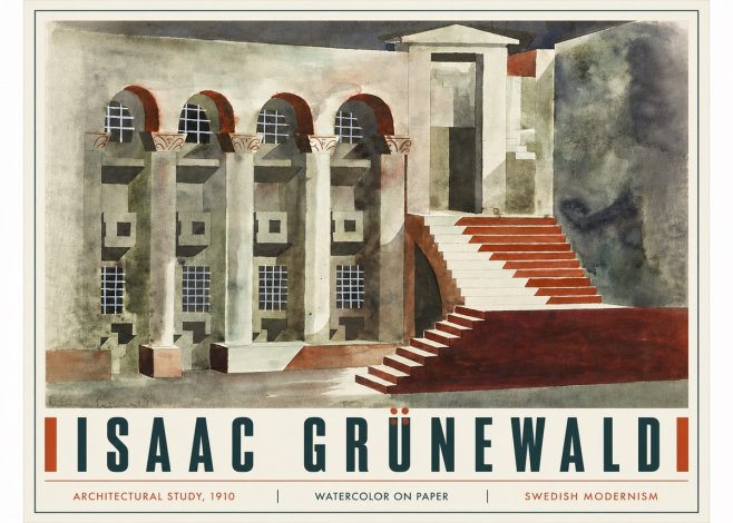 Isaac Grünewald Architectural Study, 1910 No5 - Póster