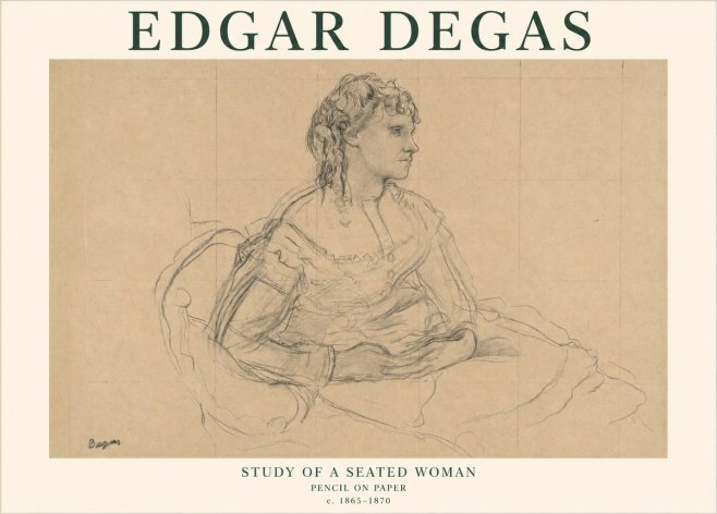 Edgar Degas Study of a Seated Woman No1 - Póster