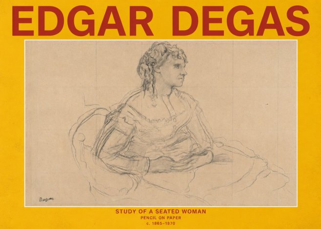 Edgar Degas Study of a Seated Woman No2 - Póster