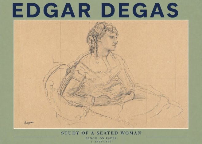 Edgar Degas Study of a Seated Woman No3 - Póster