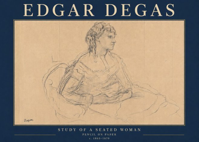 Edgar Degas Study of a Seated Woman No4 - Póster