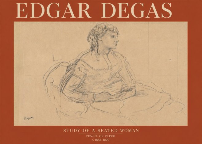 Edgar Degas Study of a Seated Woman No5 - Póster