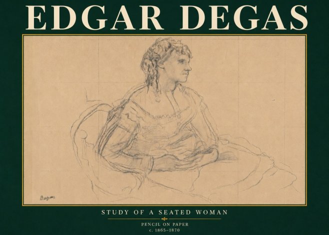 Edgar Degas Study of a Seated Woman No6 - Póster