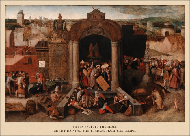 Pieter Bruegel Christ Driving the Traders from the Temple No5 - Póster