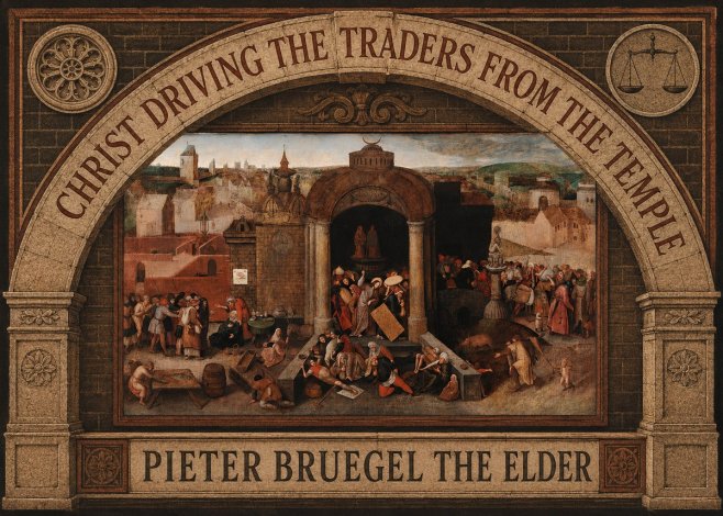 Pieter Bruegel Christ Driving the Traders from the Temple No6 - Póster