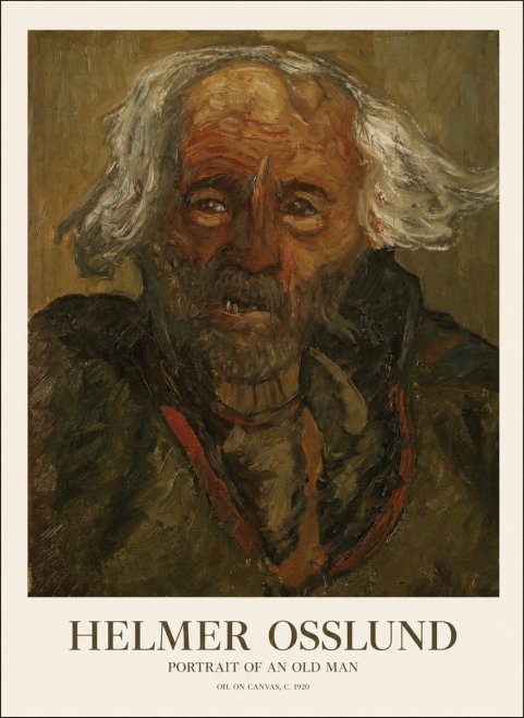 Helmer Osslund Portrait of an Old Man No1 - Póster