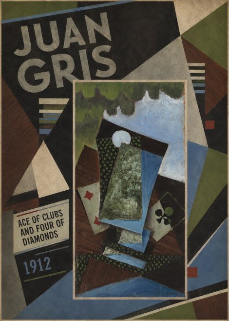 Juan Gris Ace of Clubs and Four of Diamonds No2 - Póster