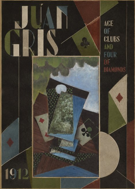 Juan Gris Ace of Clubs and Four of Diamonds No5 - Póster