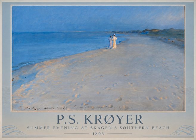 P.S. Krøyer Summer Evening at Skagen's Southern Beach No1 - Póster