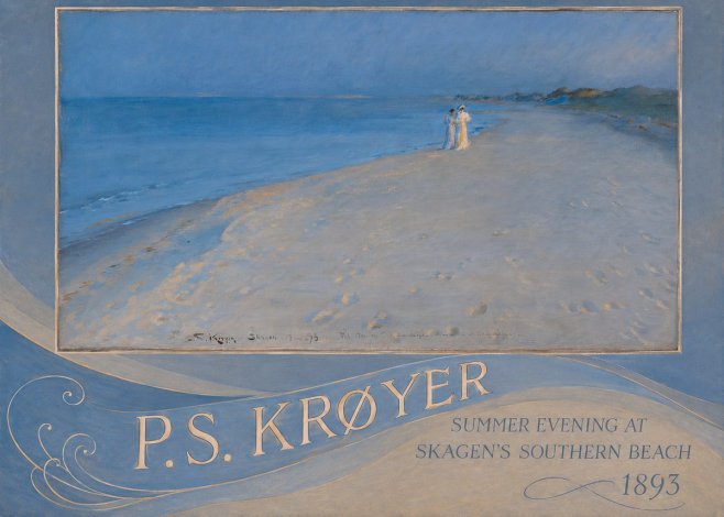 P.S. Krøyer Summer Evening at Skagen's Southern Beach No4 - Póster