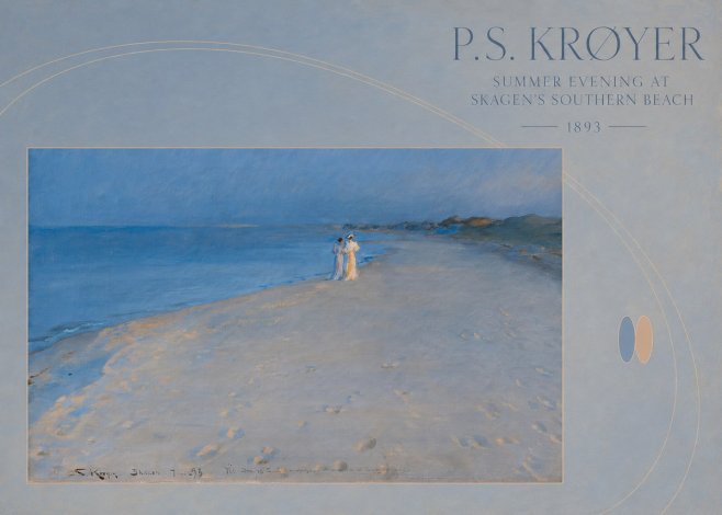 P.S. Krøyer Summer Evening at Skagen's Southern Beach No6 - Póster
