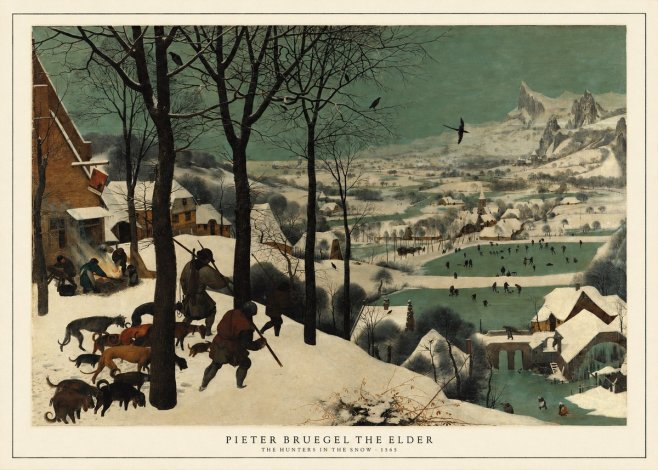 Pieter Bruegel The Hunters in the Snow I No5 - Póster