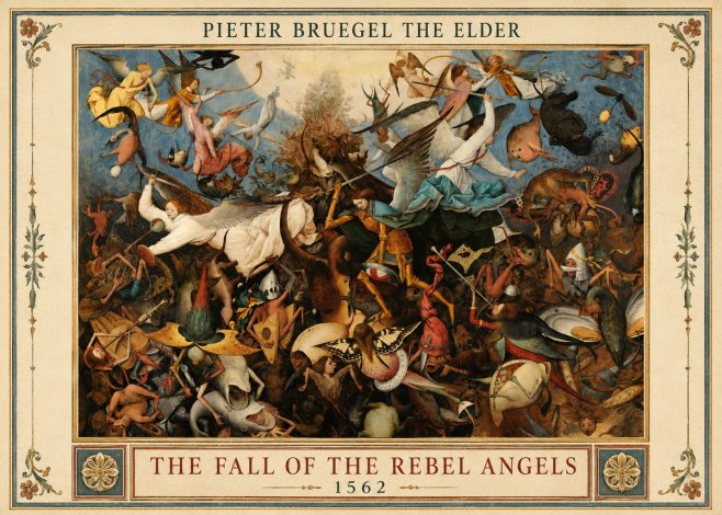 Pieter Bruegel The Fall of the Rebel Angels III No3 - Póster