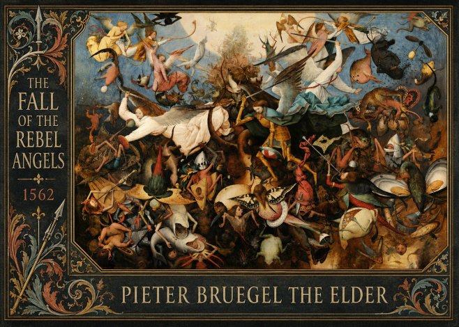 Pieter Bruegel The Fall of the Rebel Angels III No6 - Póster