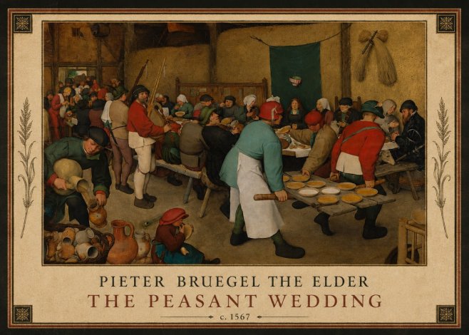 Pieter Bruegel The Peasant Wedding V No1 - Póster