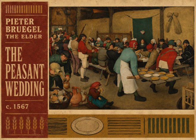 Pieter Bruegel The Peasant Wedding V No2 - Póster