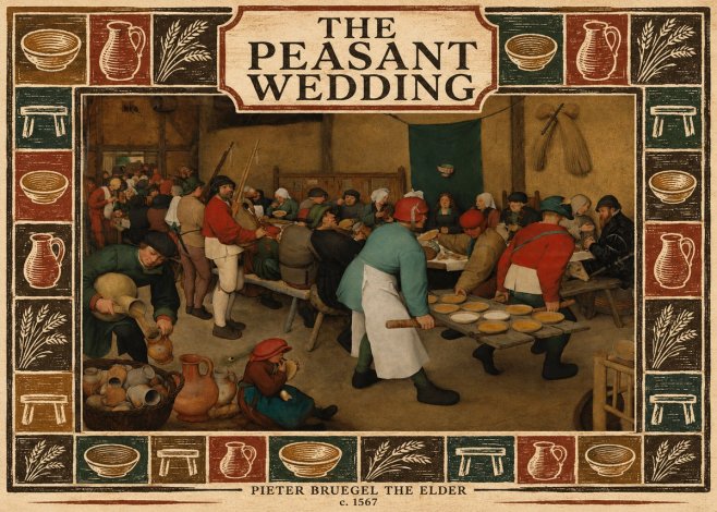 Pieter Bruegel The Peasant Wedding V No6 - Póster