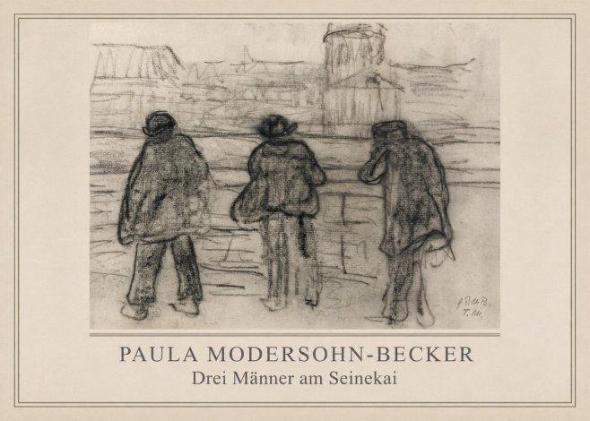 Paula Modersohn-Becker Drei Männer Am Seinekai No2 - Póster