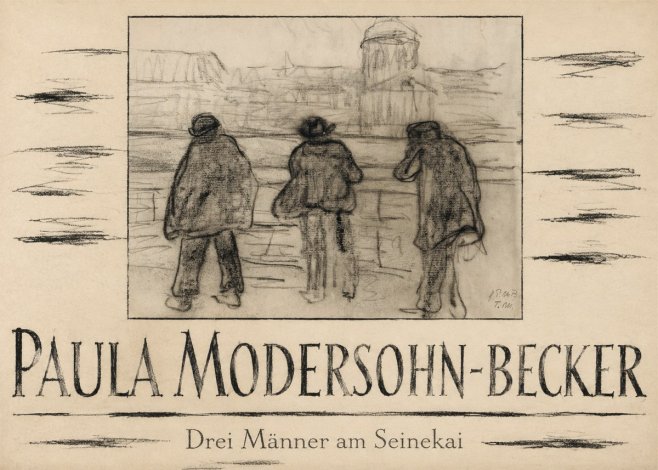 Paula Modersohn-Becker Drei Männer Am Seinekai No4 - Póster