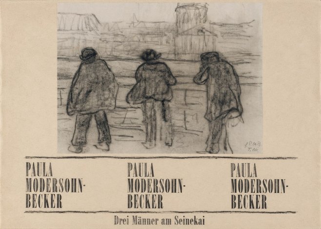 Paula Modersohn-Becker Drei Männer Am Seinekai No6 - Póster