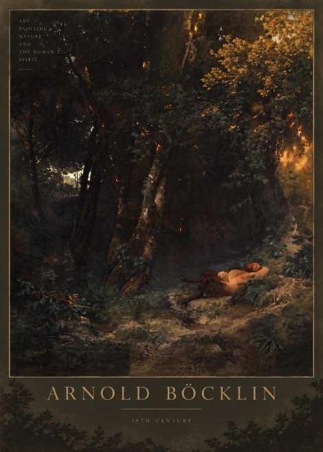Arnold Böcklin A Faun Asleep No6 - Póster