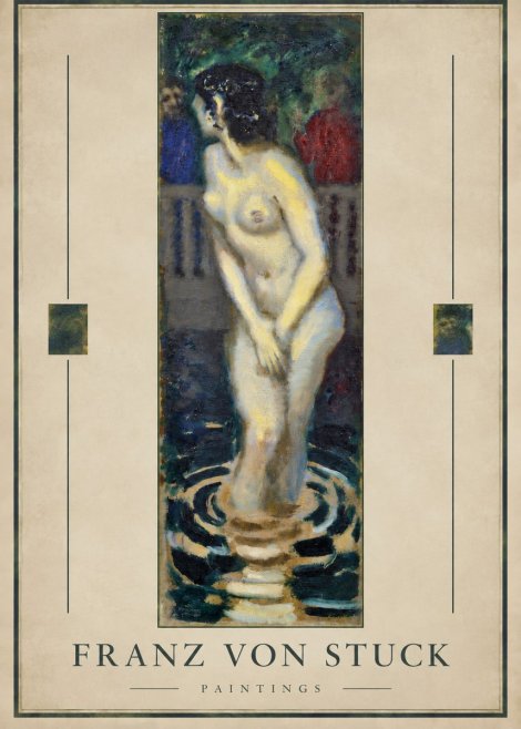 Franz von Stuck The Bather No3 - Póster