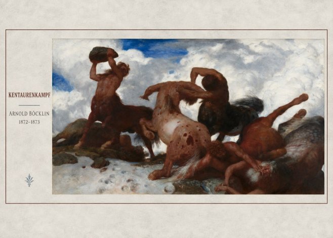 Arnold Böcklin Kentaurenkampf No3 - Póster