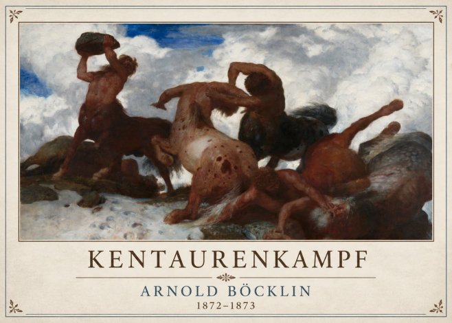 Arnold Böcklin Kentaurenkampf No4 - Póster