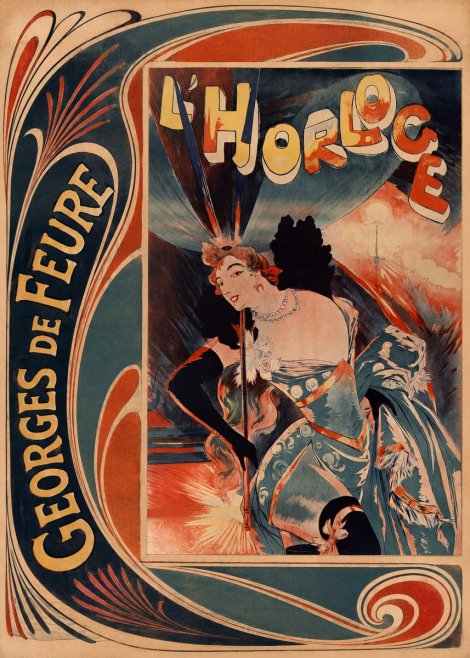 Georges de Feure L'horloge II No2 - Póster