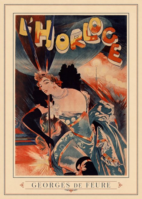 Georges de Feure L'horloge II No4 - Póster