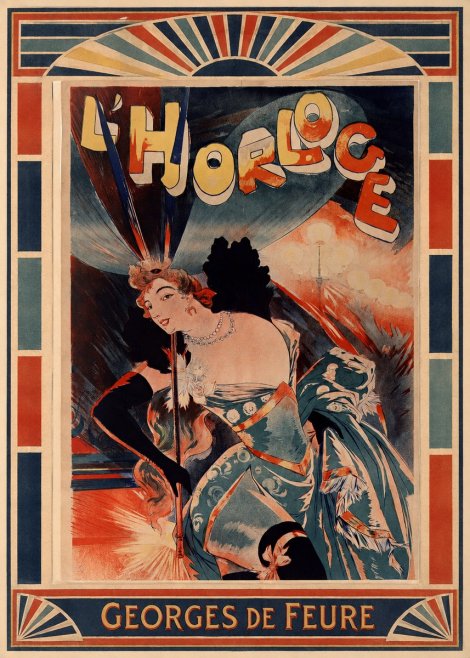 Georges de Feure L'horloge II No6 - Póster