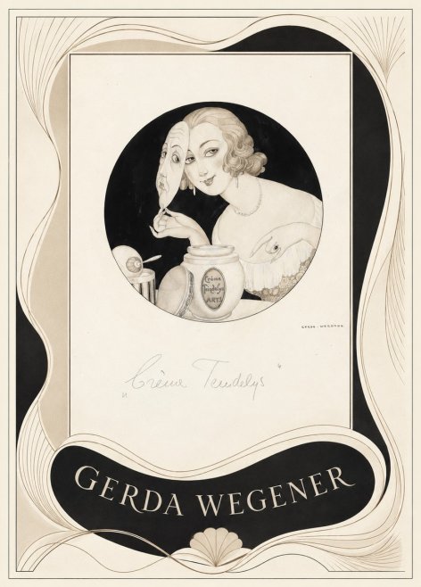 Gerda Wegener Crème Teindelys I No3 - Póster