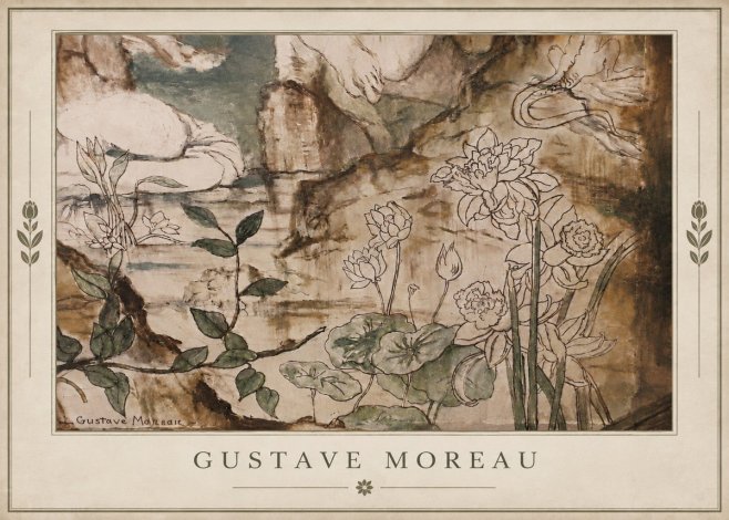 Gustave Moreau Floral Study No4 - Póster