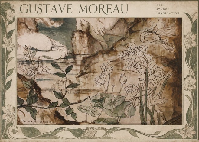 Gustave Moreau Floral Study No6 - Póster