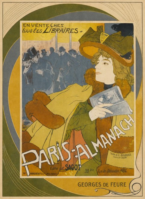 Georges de Feure Paris-almanach I No3 - Póster