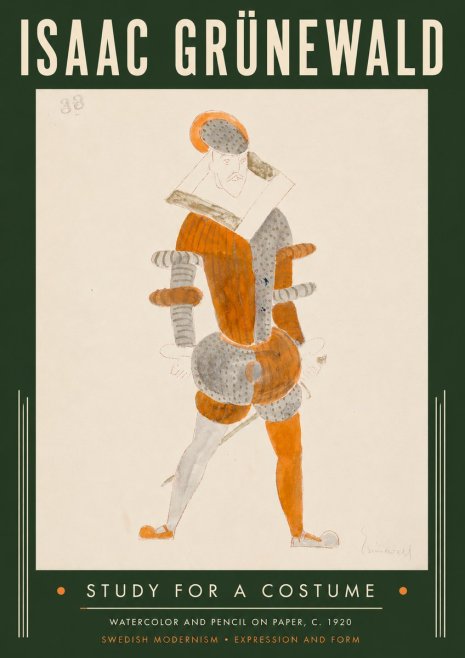 Isaac Grünewald Study for a Costume II No6 - Póster
