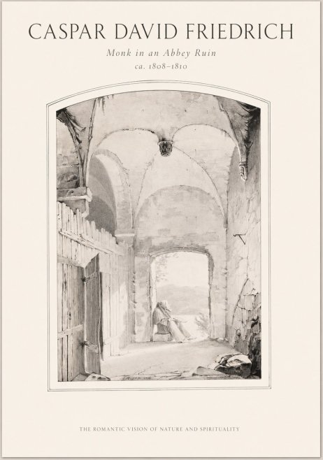Caspar David Friedrich Monk in an Abbey Ruin No1 - Póster