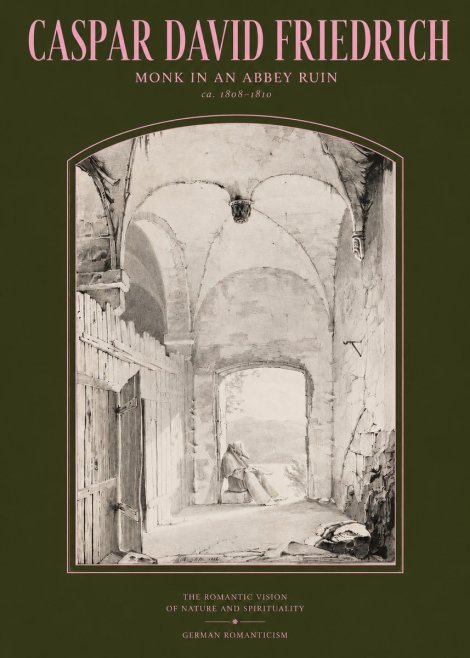 Caspar David Friedrich Monk in an Abbey Ruin No2 - Póster