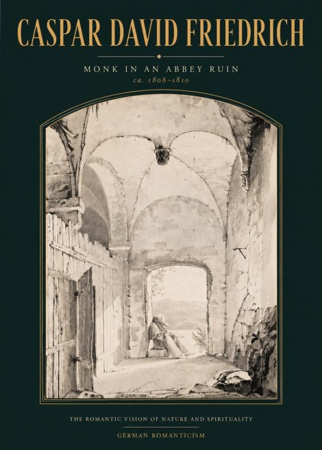 Caspar David Friedrich Monk in an Abbey Ruin No4 - Póster