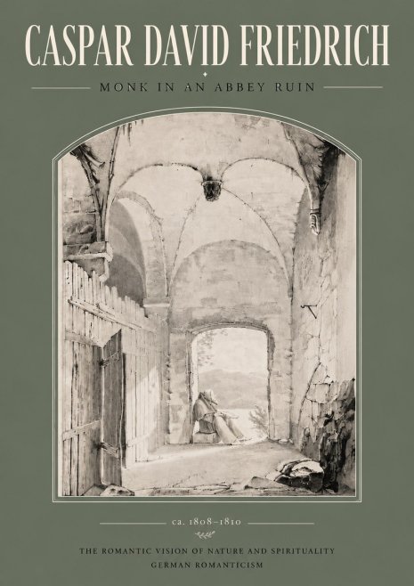 Caspar David Friedrich Monk in an Abbey Ruin No6 - Póster