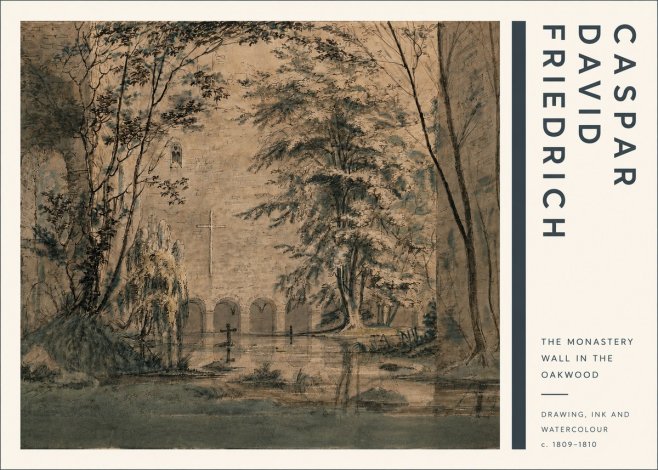 Caspar David Friedrich The Monastery Wall in the Oakwood No4 - Póster