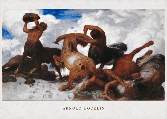 Arnold Böcklin Battle of the Centaurs No2 - Póster