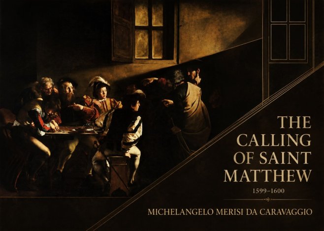 Michelangelo Merisi da Caravaggio The Calling of Saint Matthew I No2 - Póster